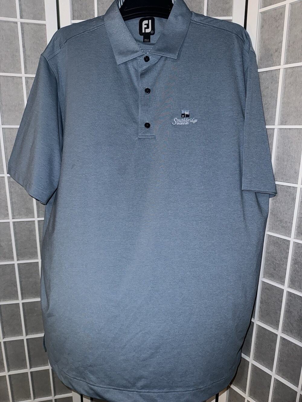 FootJoy Jersey Performance Polo Shirt Blue Southbridge Savannah Men's XL